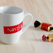 Кружка керамическая с именем Настя